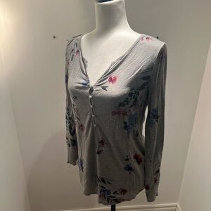 Floral Gray Women's Top